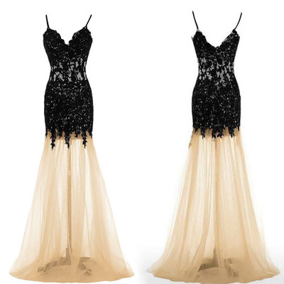 Mermaid Prom Dress, Spagetti Straps Prom Dress,..