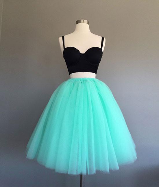 2 Pieces Tulle Homecoming Dress Spaghetti Straps Women Party Dress