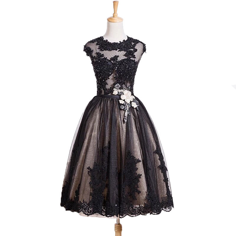 Knee Length A-line Tulle Homecoming Dress Women Party Dress 2019